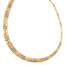 Tricolor goldener Choker 42 cm 14 Karat