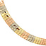 Tricolor goldener Choker 42 cm 14 Karat