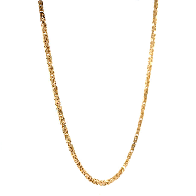 Gouden konings collier 49 cm 14 karaat