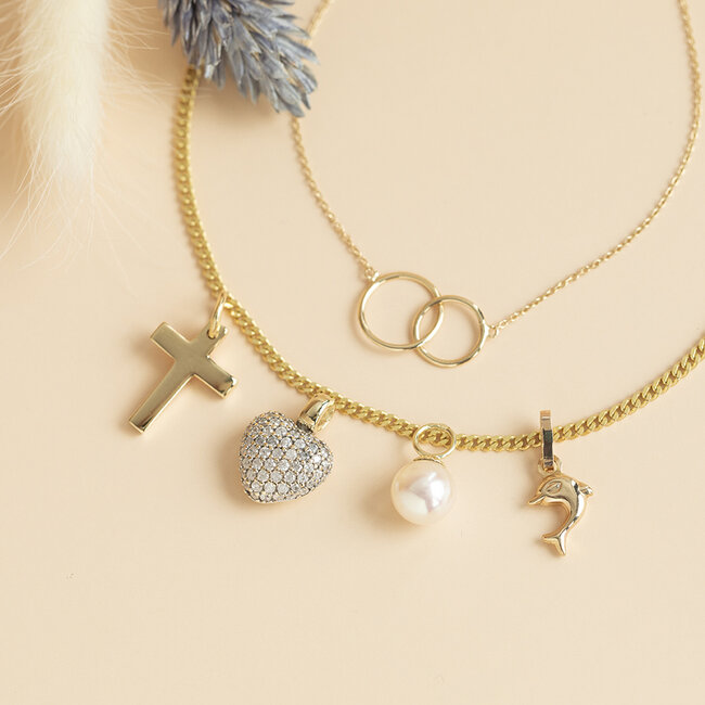 Gouden kruis hanger 18 karaat