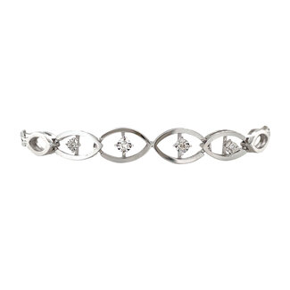 Witgouden armband met diamant