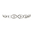 Witgouden armband met diamant 14 karaat