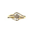 Entourage ring with 9 carat diamond