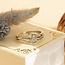 Entourage ring with 9 carat diamond