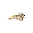 Entourage ring with 9 carat diamond