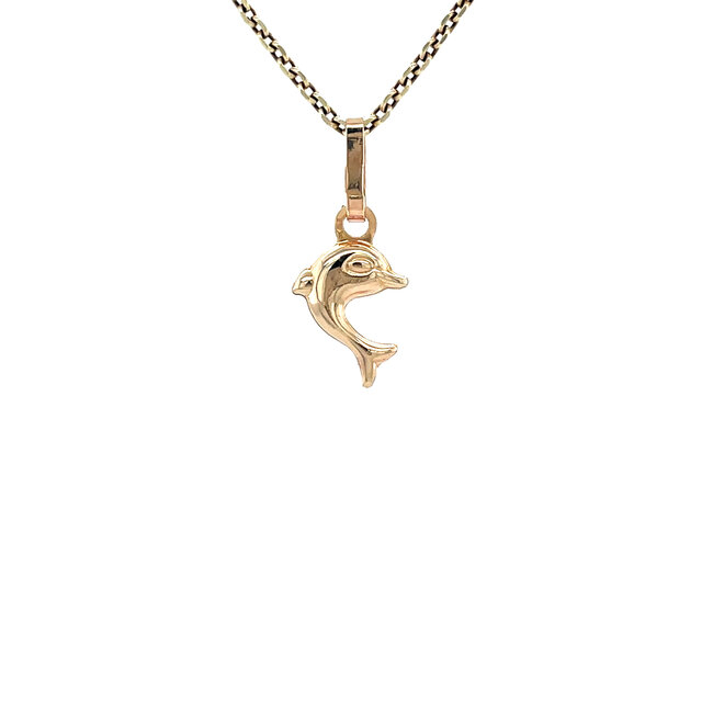 Gouden dolfijn hanger 14 karaat
