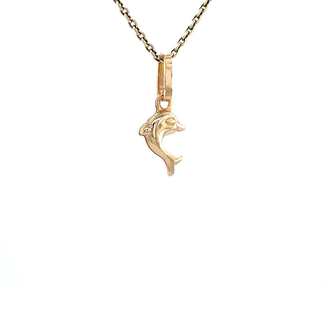 Gouden dolfijn hanger 14 karaat