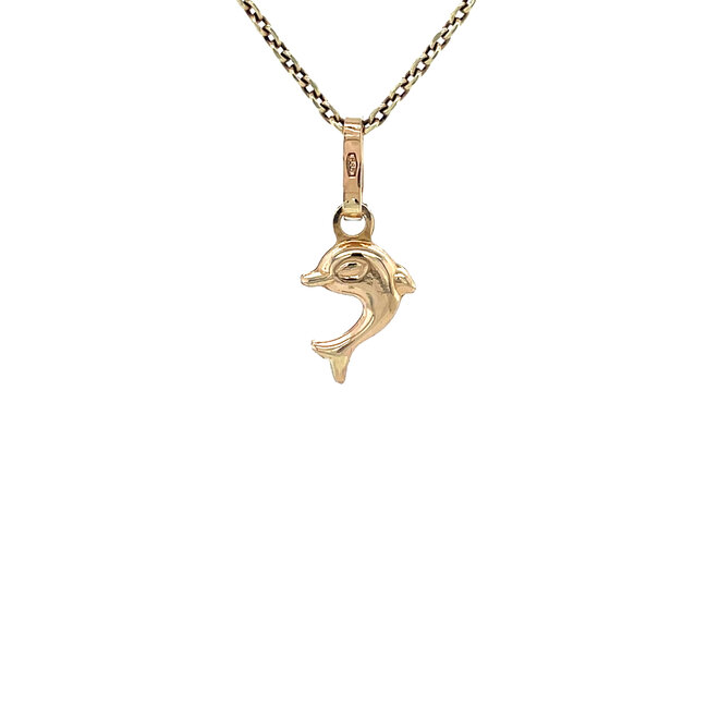 Golden dolphin pendant 14 karat