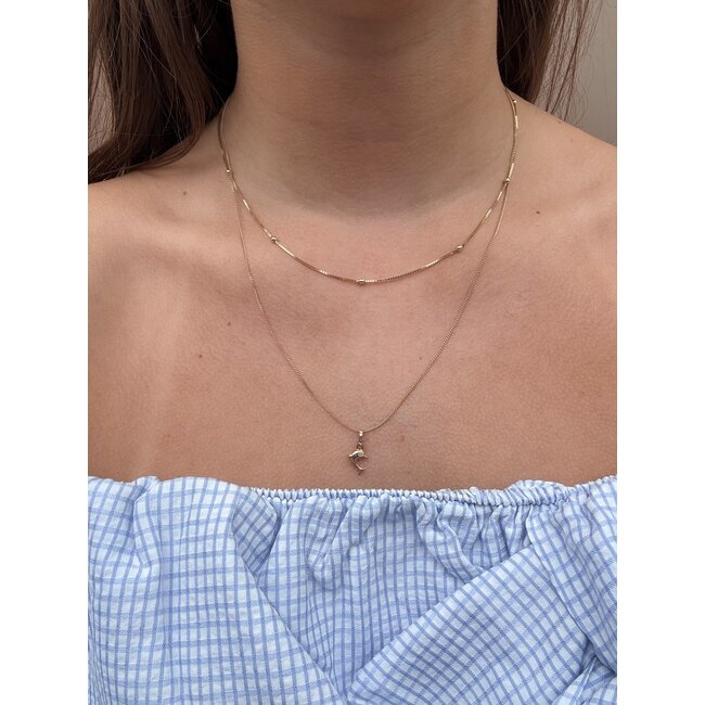 Golden dolphin pendant 14 karat