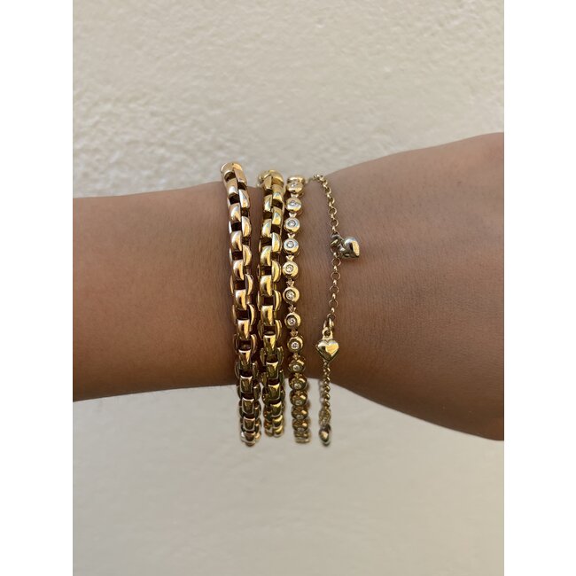 Gouden Fope armband 19 cm 18 karaat