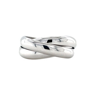 White gold trinity ring