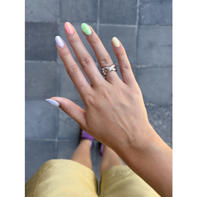 Witgouden trinity ring 18 krt