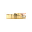 Tricolor Goldring mit Zirkonia 14 Karat