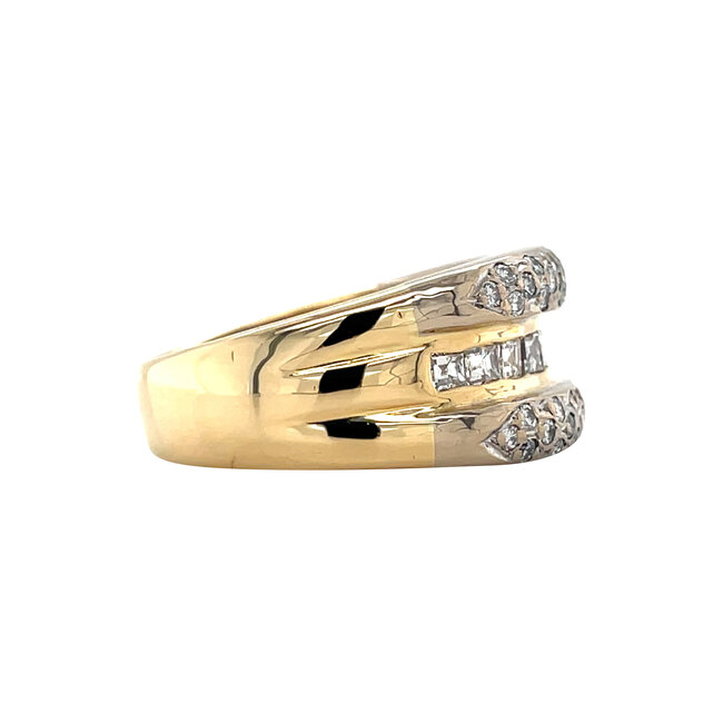 Gouden ring met diamant 18 karaat