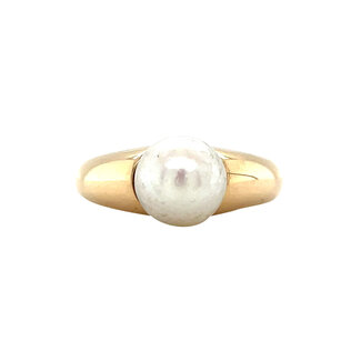 Gouden ring met parel
