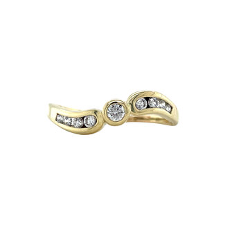 Gouden ring met zirkonia