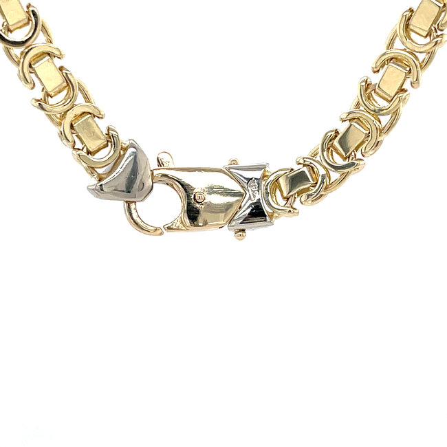 Gouden koningscollier 50 cm 14 karaat