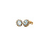Gold ear studs with aquamarine and diamond 14 kt* new