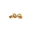 Gouden oorstekers met aquamarijn en diamant 14 krt* nieuw