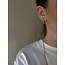 Gold ear studs with aquamarine and diamond 14 kt* new
