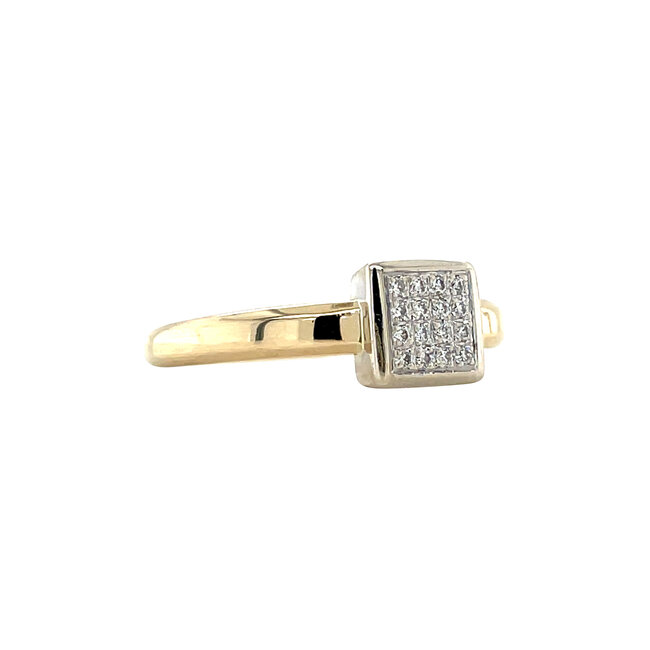 Gouden ring met diamant 14 karaat