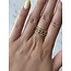 Gold ring with sapphire and diamond 14 kt* new