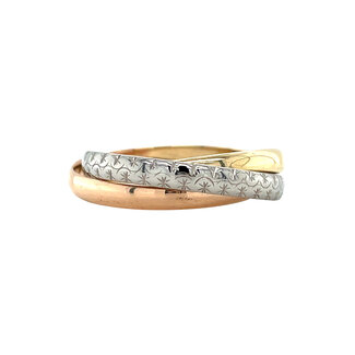 Tricolour gouden ring
