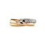 Tricolor goldener Trinity-Ring 18 Karat