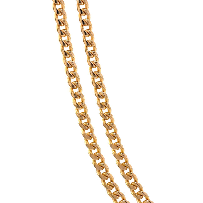 Gold gourmet necklace 60.5 cm 14 karat