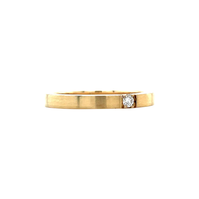 Gouden ring met diamant 14 karaat