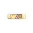 Tricolour gouden zegelring 14 karaat
