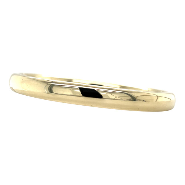 Gouden gladde bangle 14 karaat