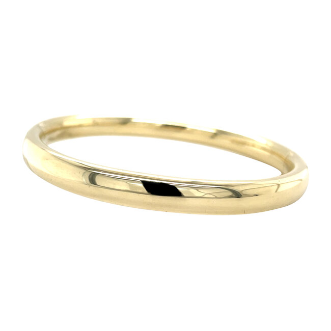 Gouden gladde bangle 14 karaat