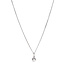 Witgouden collier met diamant hanger 14 karaat