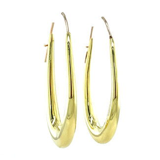 Gold smooth hoop earrings