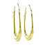 Gold smooth hoop earrings 18 kt