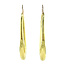Gold smooth hoop earrings 18 kt