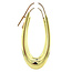 Gold smooth hoop earrings 18 kt