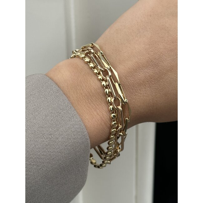 Rosegouden armband 19 cm 14 karaat