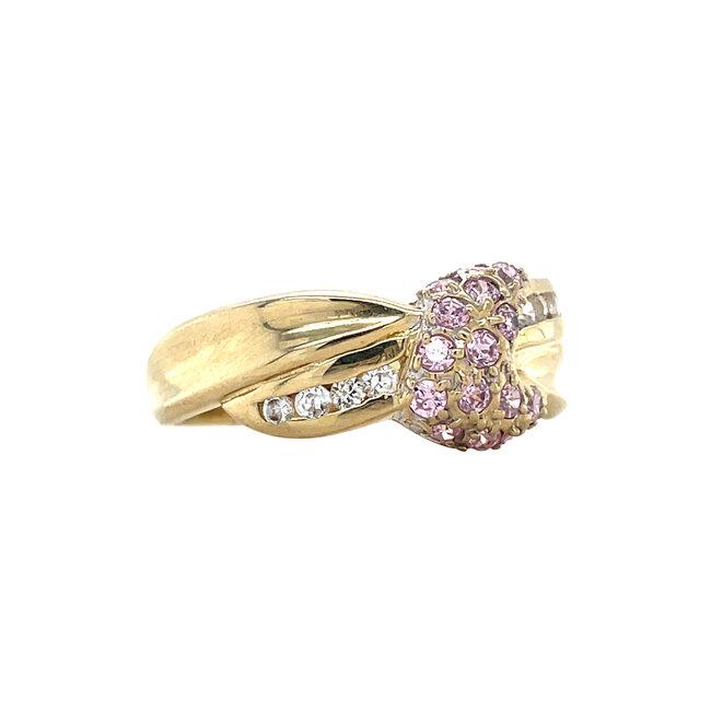 Gold ring with zirconia 14 karat