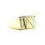 Goldener Siegelring mit Diamant 14 Karat