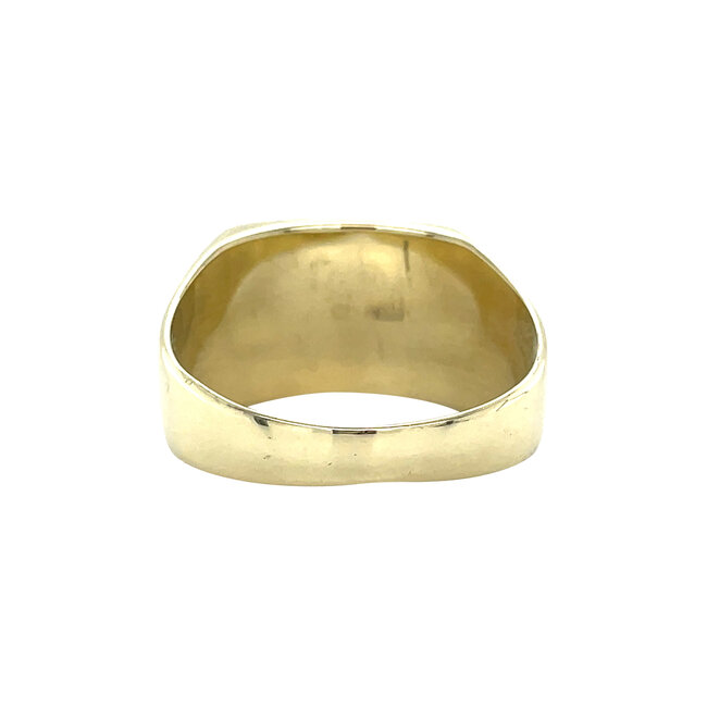 Goldener Siegelring mit Diamant 14 Karat