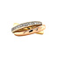 Tricolor Goldring mit Diamant 18 Karat