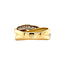 Tricolour gouden ring met diamant 18 karaat