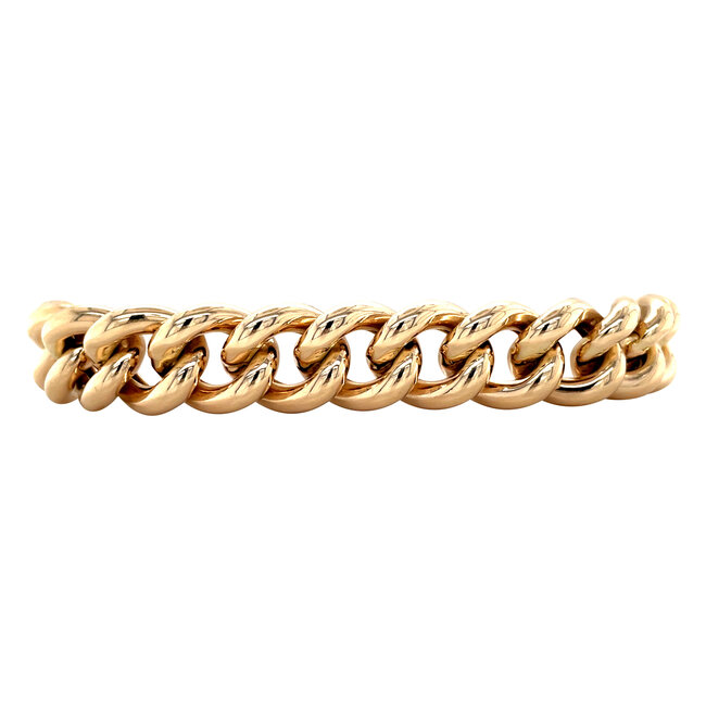 Gold gourmet bracelet 20.5 cm 14 karat