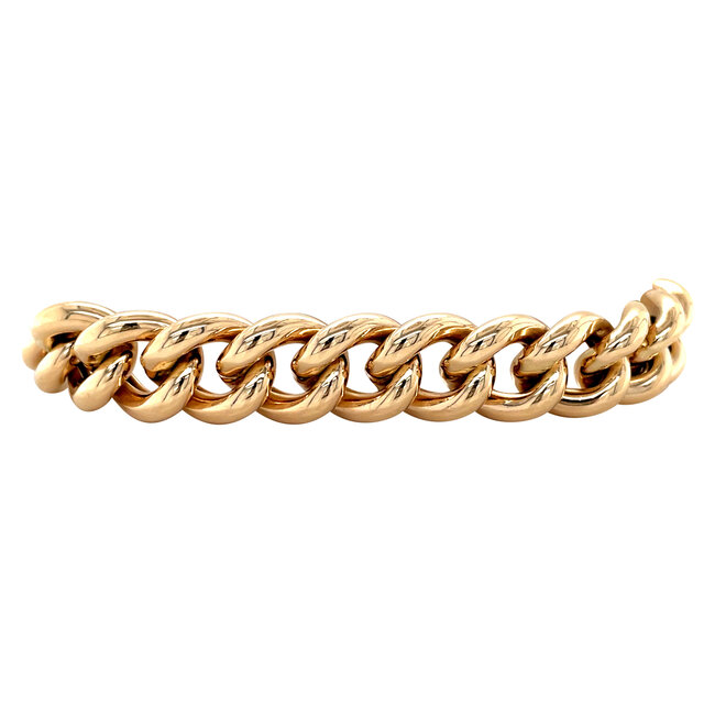 Gold gourmet bracelet 20.5 cm 14 karat