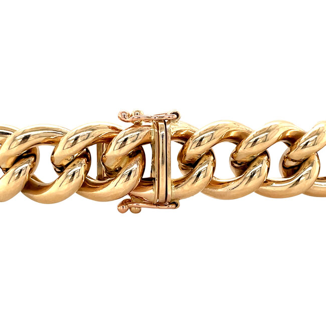 Goldenes Gourmet-Armband 20,5 cm 14 Karat