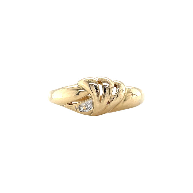Gouden ring met diamant 14 karaat
