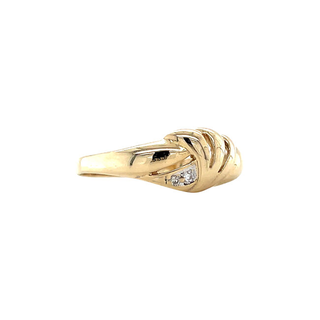 Gouden ring met diamant 14 karaat