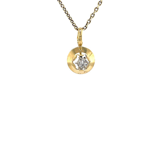 Gold pendant with diamond 14 karat